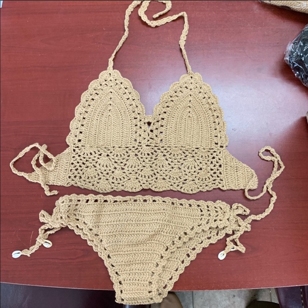 *3/$20* Tan Crochet Bikini